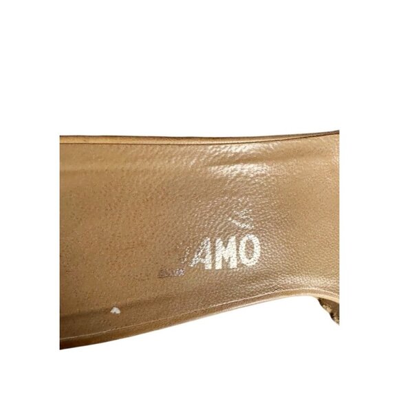 VTG Salvatore Ferragamo Women’s Sz 12 B Mauve Pink Leather Slip On Heels w/ Bow - Picture 8 of 15